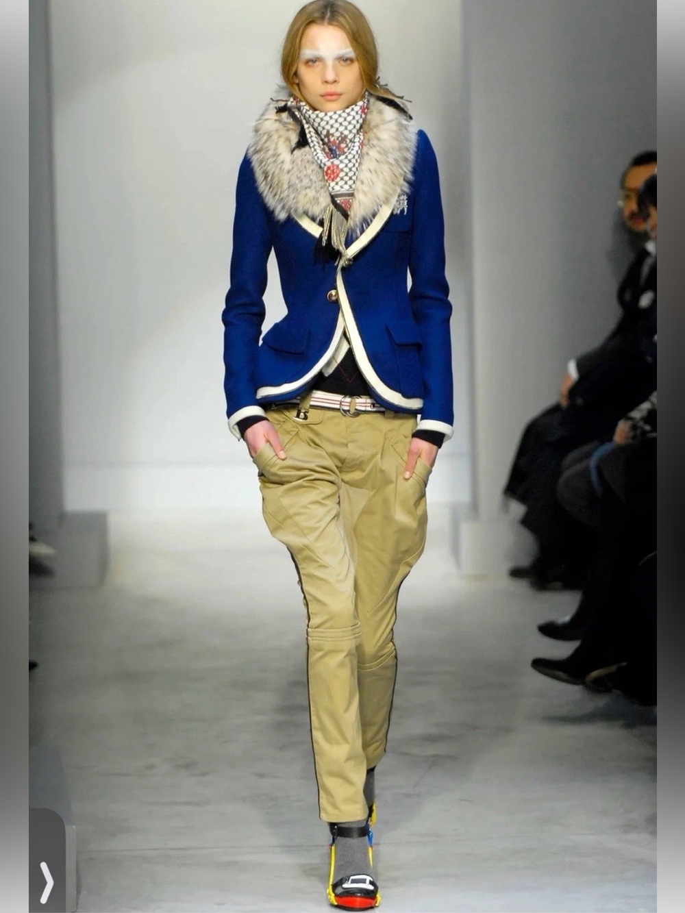 Balenciaga by Nicolas Ghesquiere Fall 2007 Runway Blue Blazer